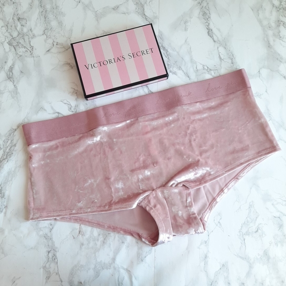 NWT PINK VELVET SET Bralette Panty XL - Picture 9 of 12